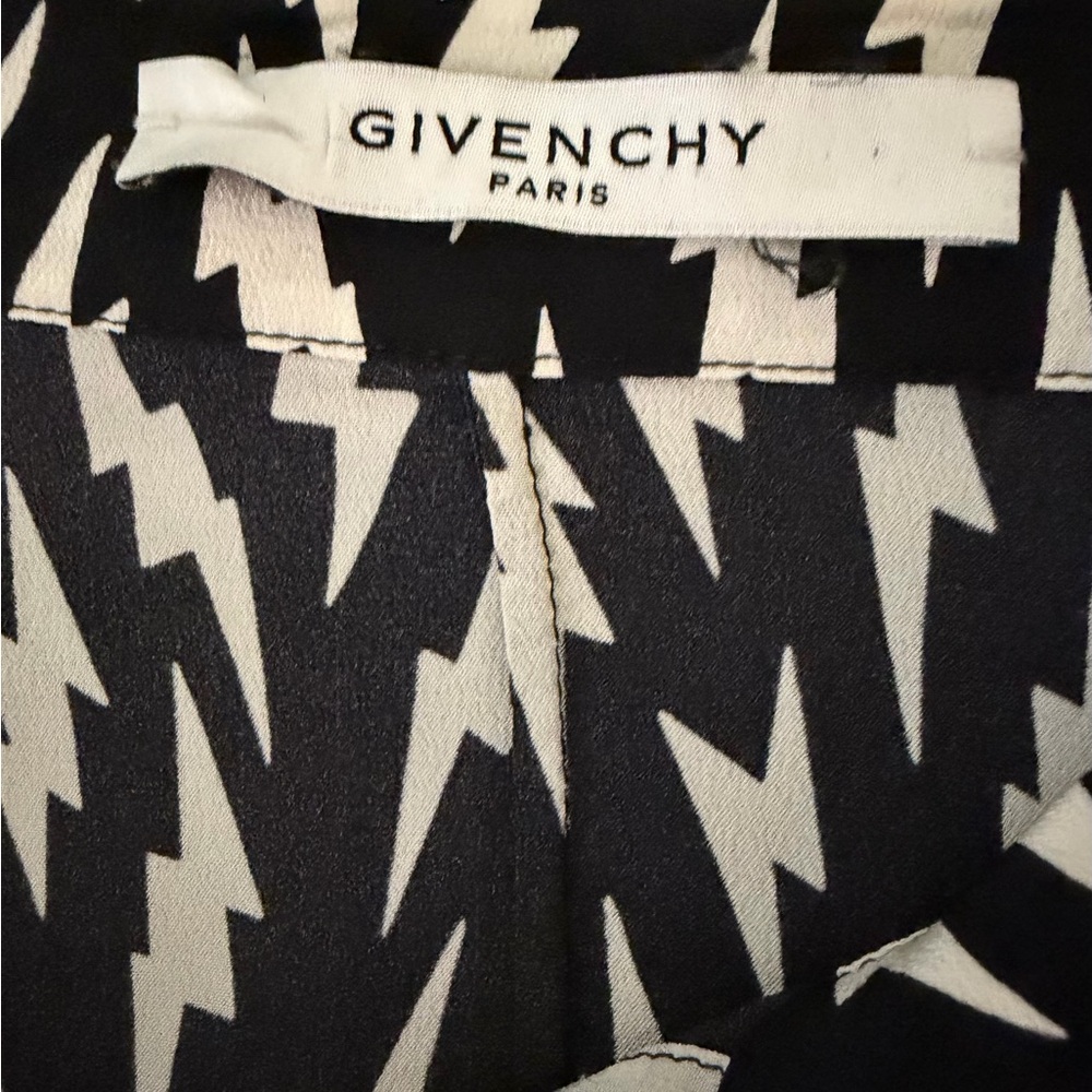 Authentic Givenchy Monochrome Lightning Blouse Si… - image 3